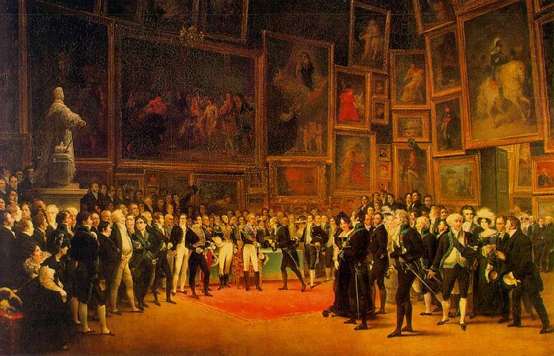 Francois-Joseph Heim Charles  Distributing Awards to Artists Exhibiting at the Salon of 1824 at the Louvre china oil painting image